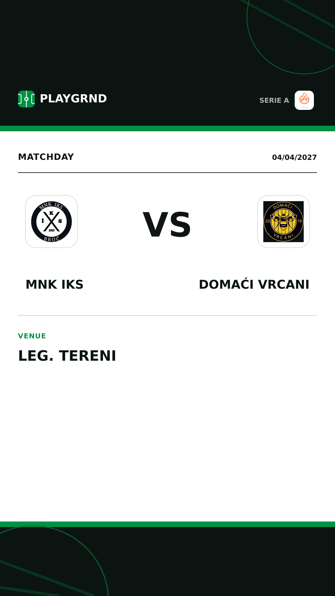 Instagram artwork: Alla Vittoria vs Domaći Vrcani
