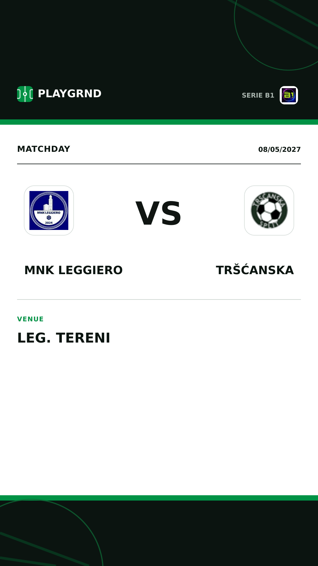 Instagram artwork: MNK Leggiero vs Tršćanska