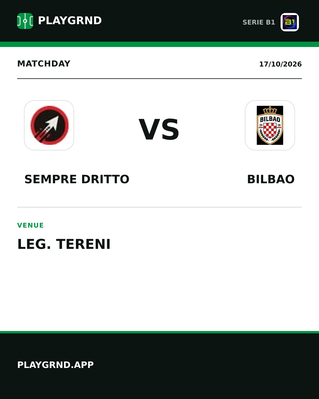 Instagram artwork: Sempre Dritto vs Bilbao