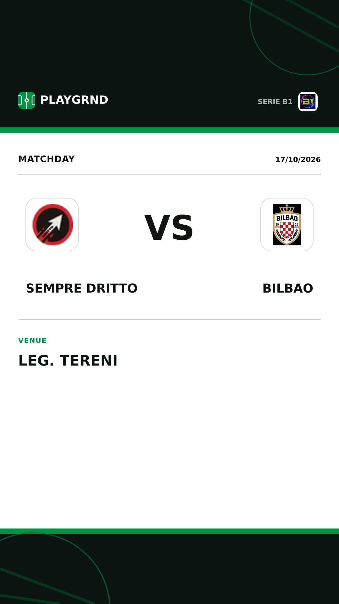 Instagram artwork: Sempre Dritto vs Bilbao