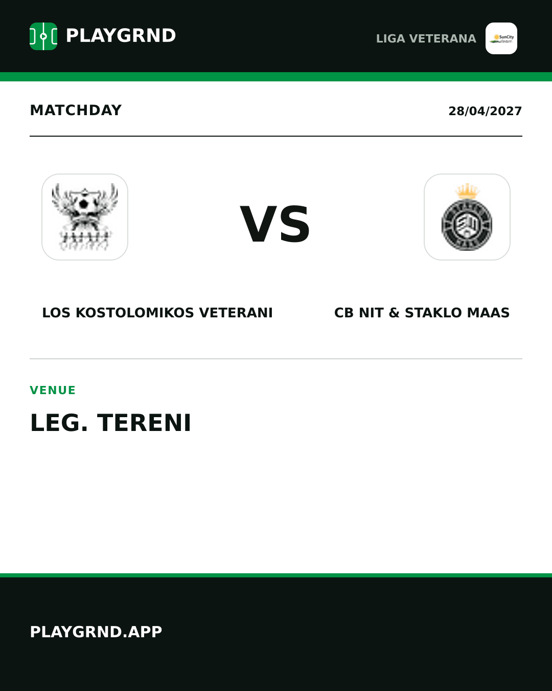 Instagram artwork: Los Kostolomikos Veterani vs CB Nit & Staklo Maas