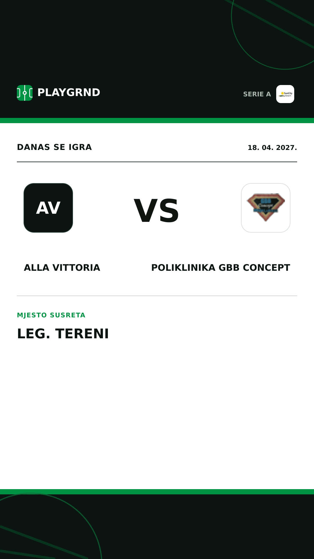 Instagram slika: Alla Vittoria vs Poliklinika Gbb Concept