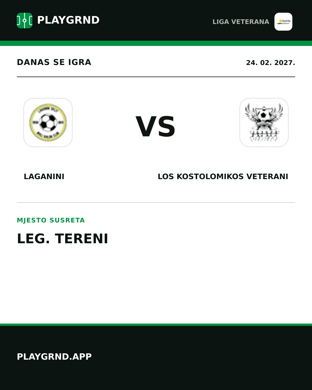 Instagram slika: Laganini vs Los Kostolomikos Veterani