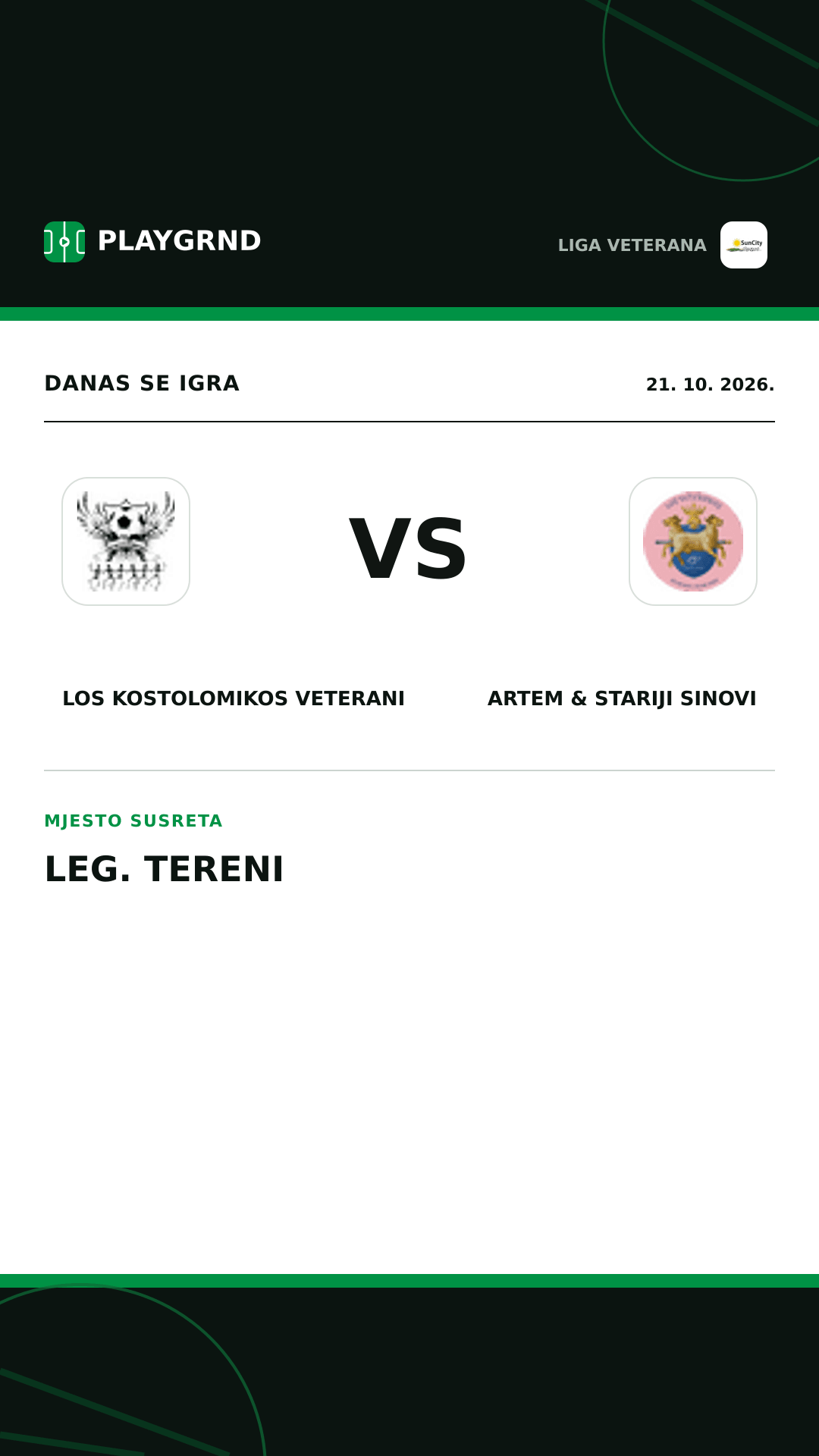 Instagram slika: Los Kostolomikos Veterani vs Artem & Stariji Sinovi