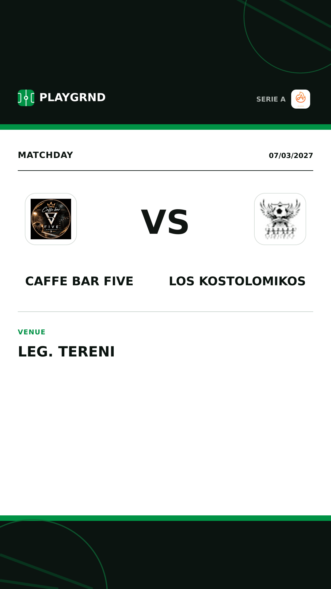 Instagram artwork: Caffe Bar Five vs Los Kostolomikos