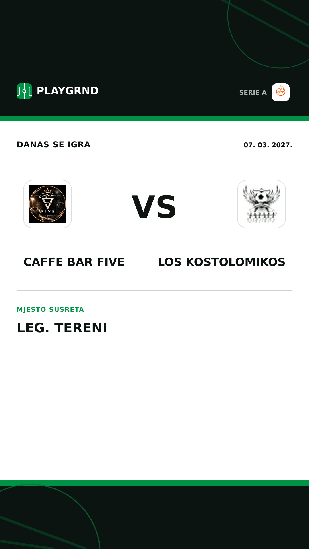 Instagram slika: Caffe Bar Five vs Los Kostolomikos