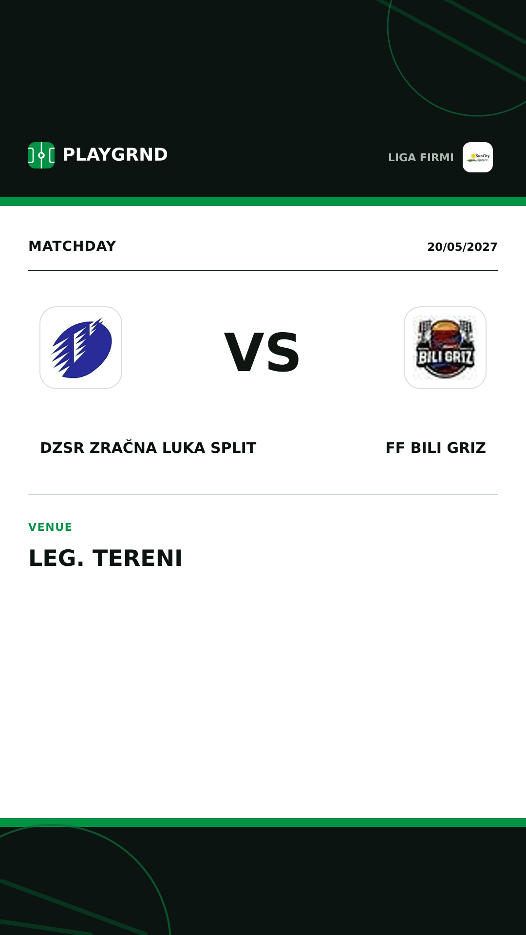 Instagram artwork: DZSR Zračna Luka Split vs FF Bili Griz