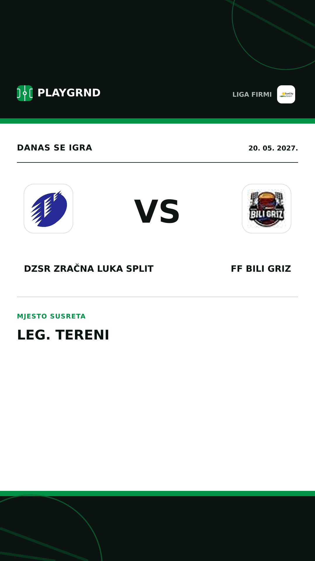 Instagram slika: DZSR Zračna Luka Split vs FF Bili Griz