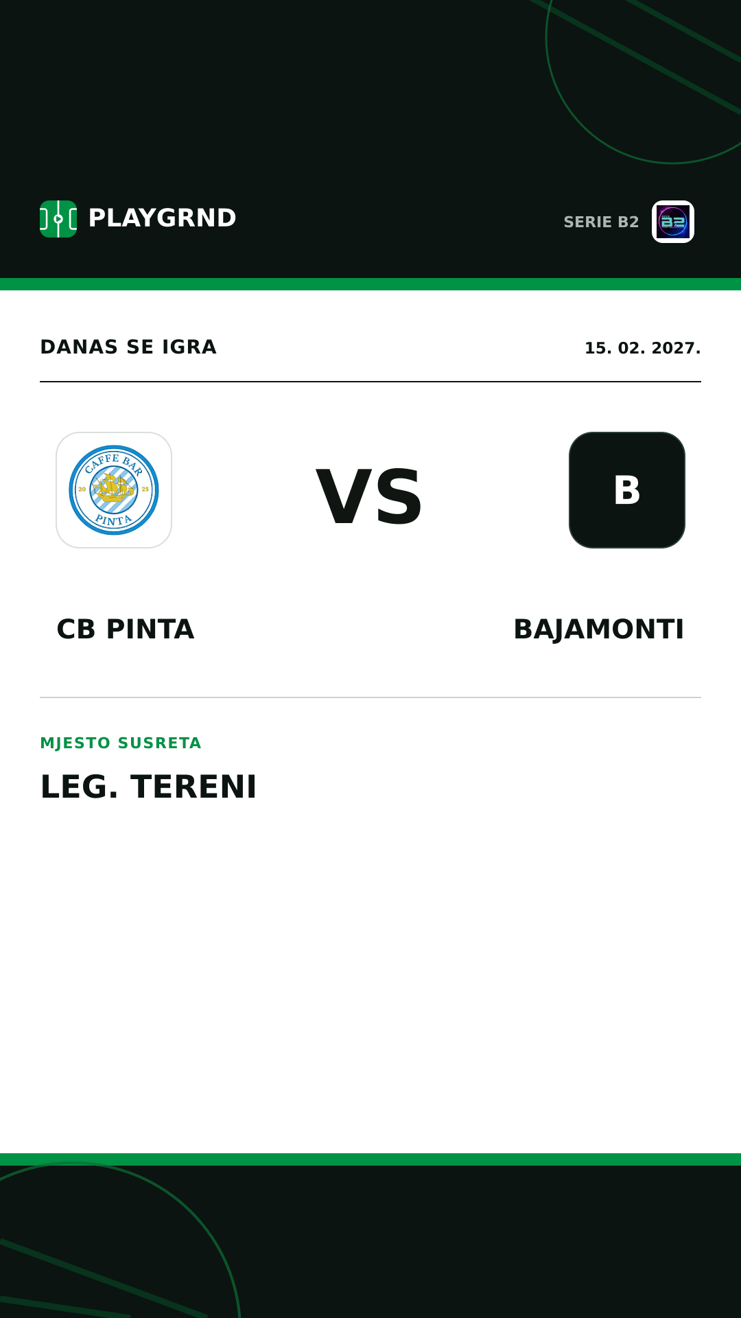 Instagram slika: CB Pinta vs Bajamonti