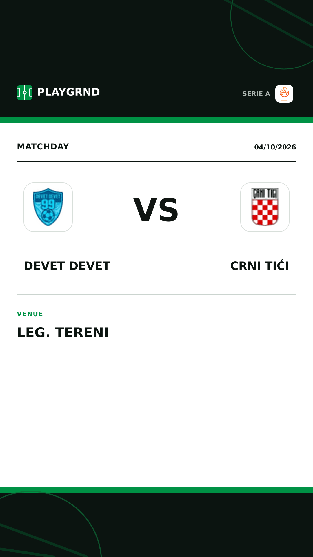 Instagram artwork: Devet Devet vs Crni Tići