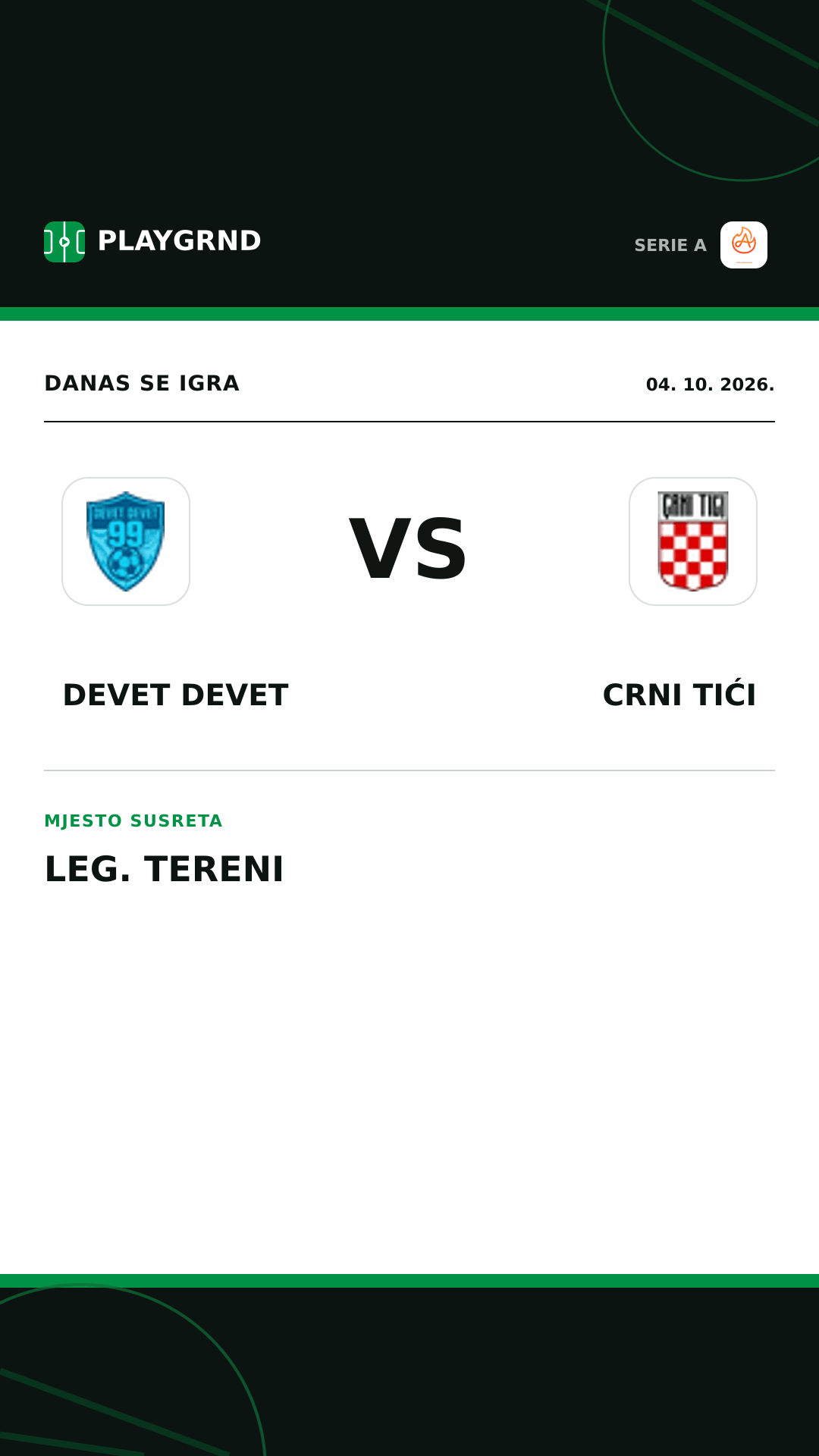 Instagram slika: Devet Devet vs Crni Tići