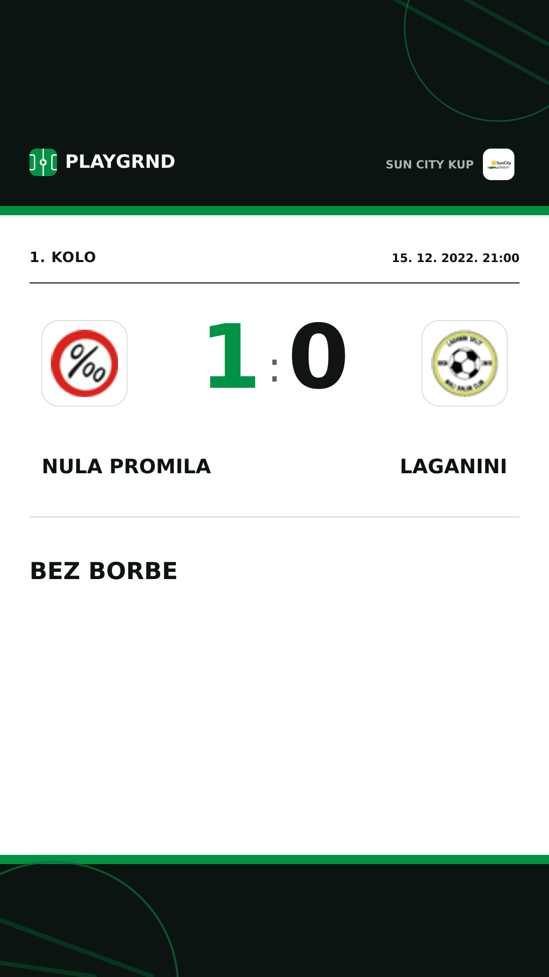Instagram slika: Nula Promila 1:0 Laganini