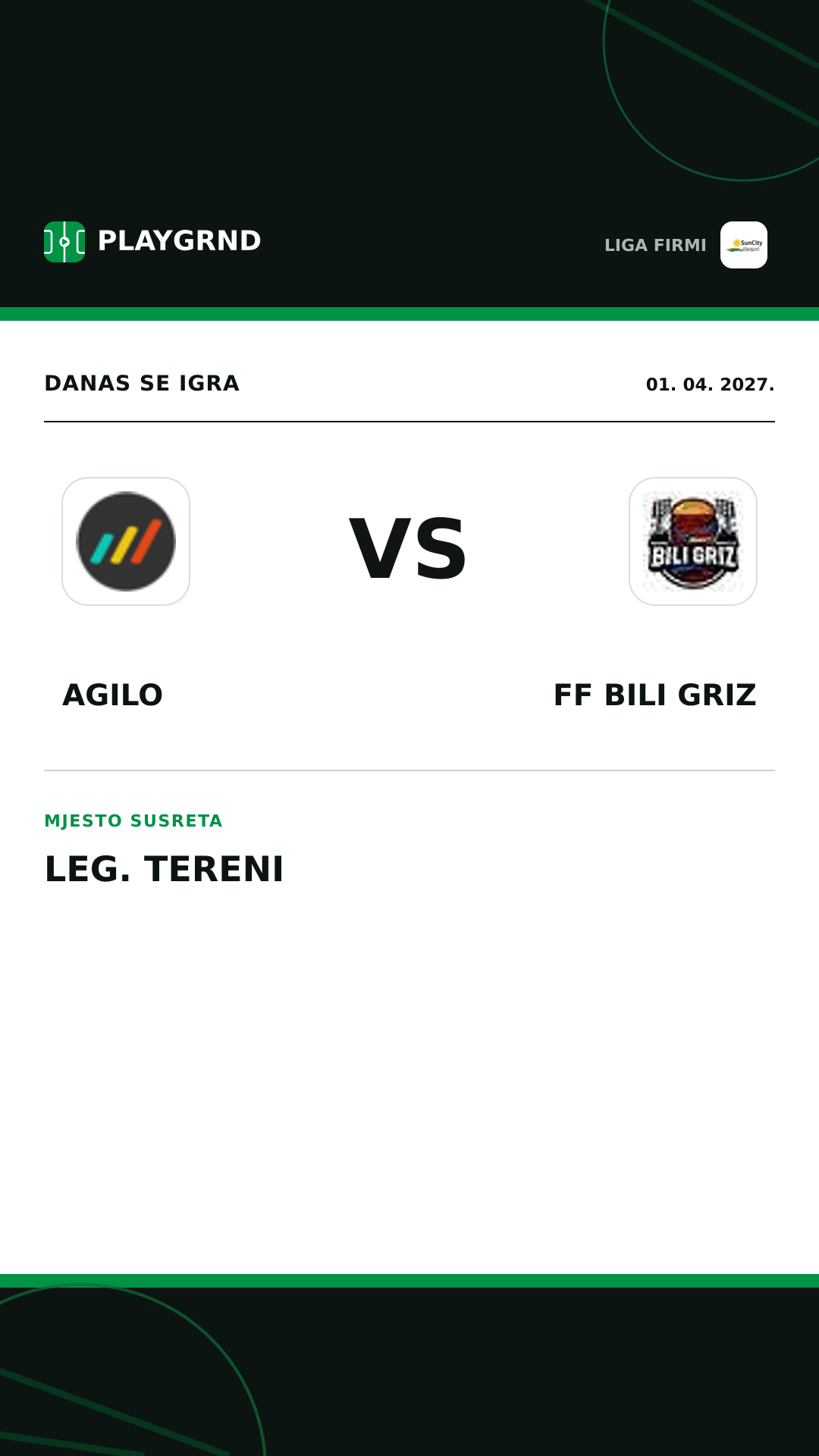 Instagram slika: Agilo vs FF Bili Griz