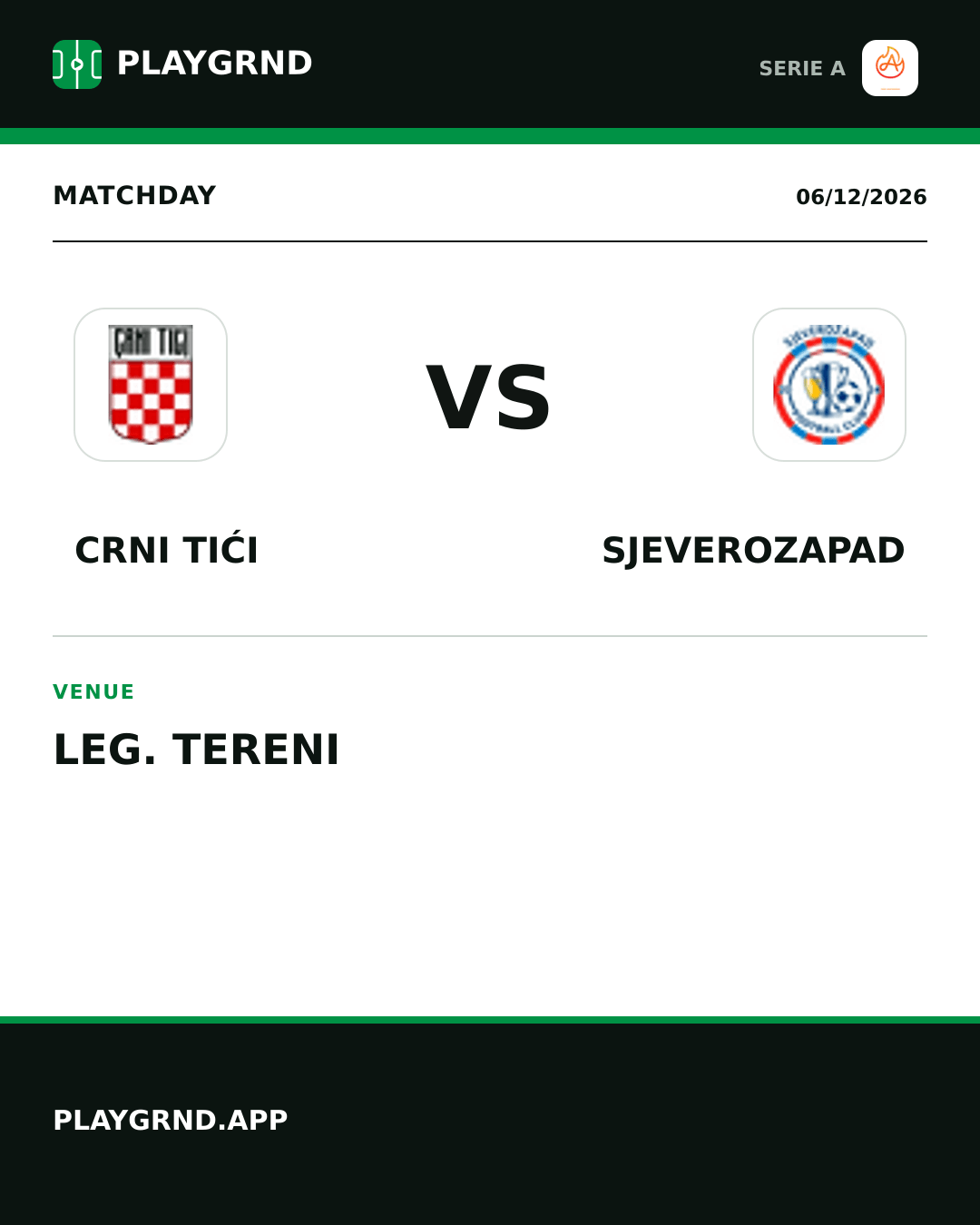 Instagram artwork: Crni Tići vs Sjeverozapad