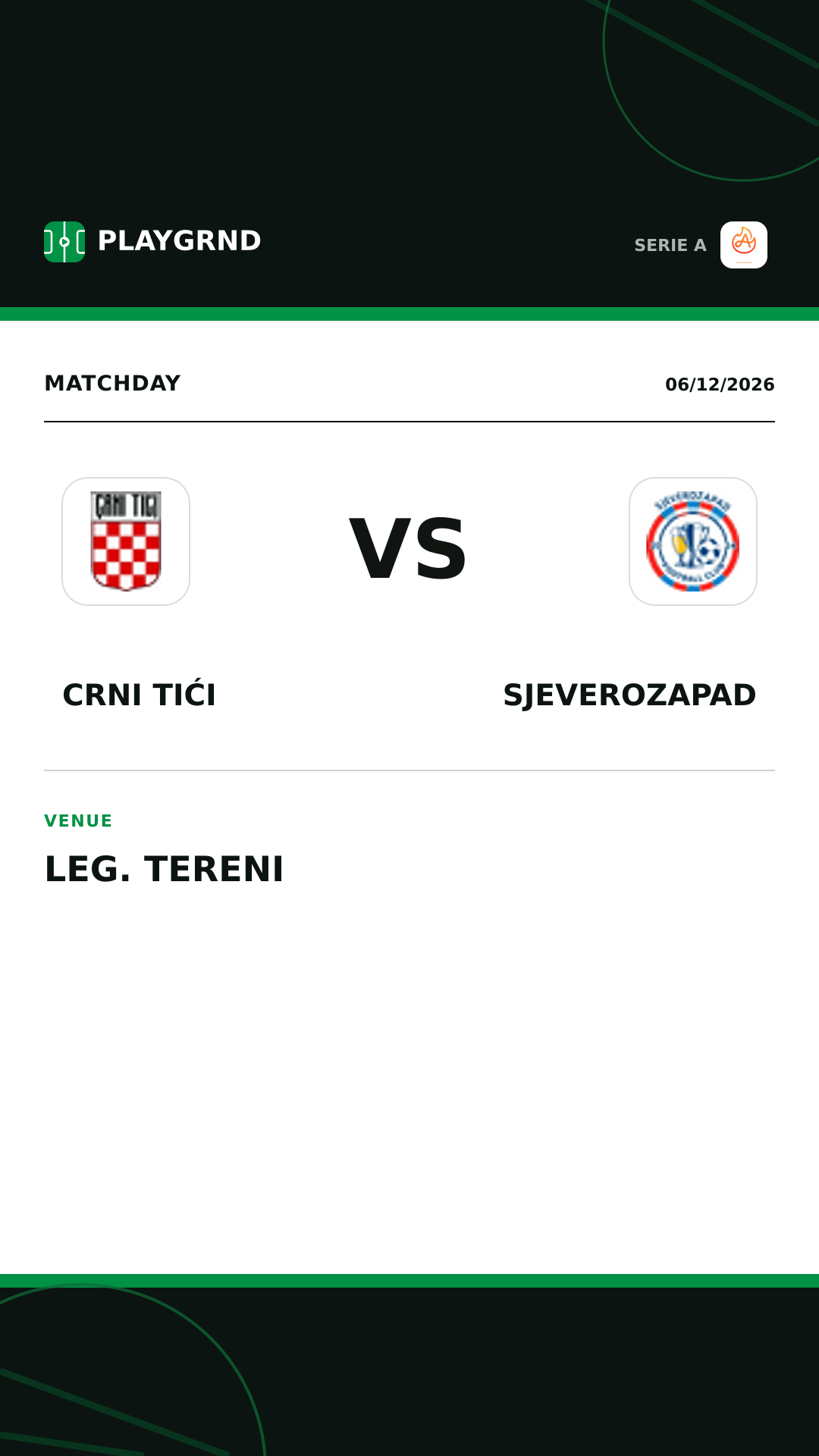 Instagram artwork: Crni Tići vs Sjeverozapad
