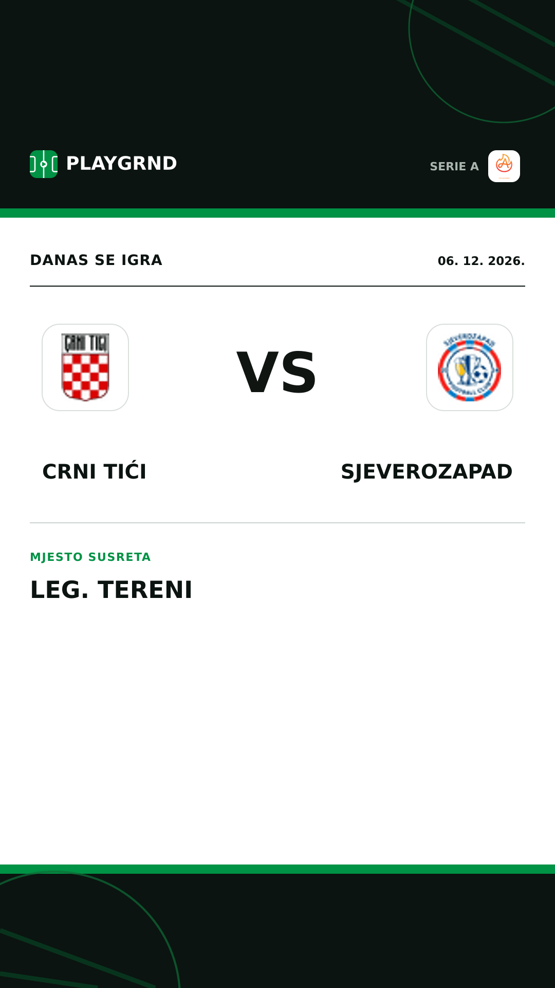 Instagram slika: Crni Tići vs Sjeverozapad