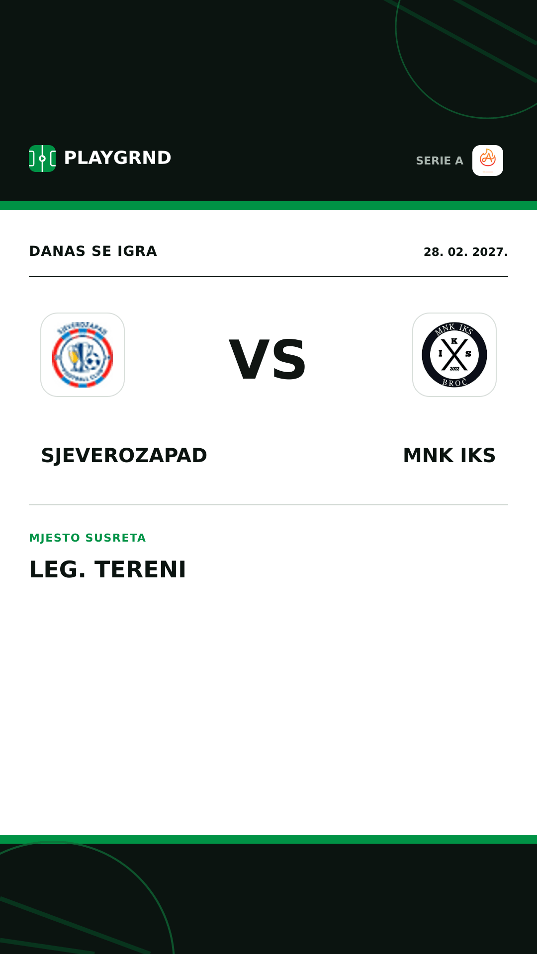 Instagram slika: Sjeverozapad vs MNK IKS