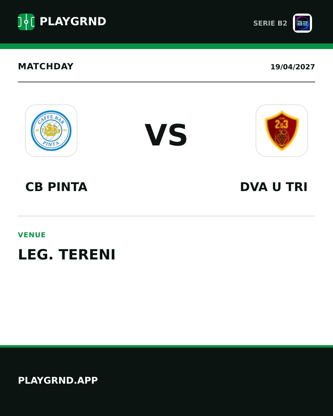 Instagram artwork: CB Pinta vs Dva U Tri