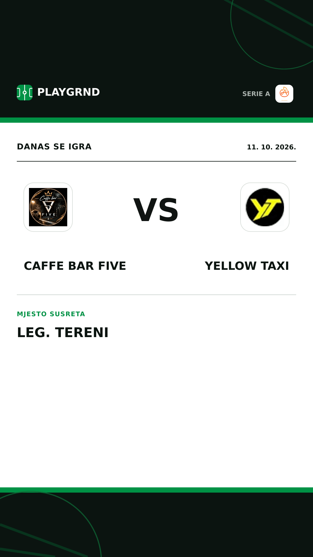 Instagram slika: Caffe Bar Five vs Yellow Taxi