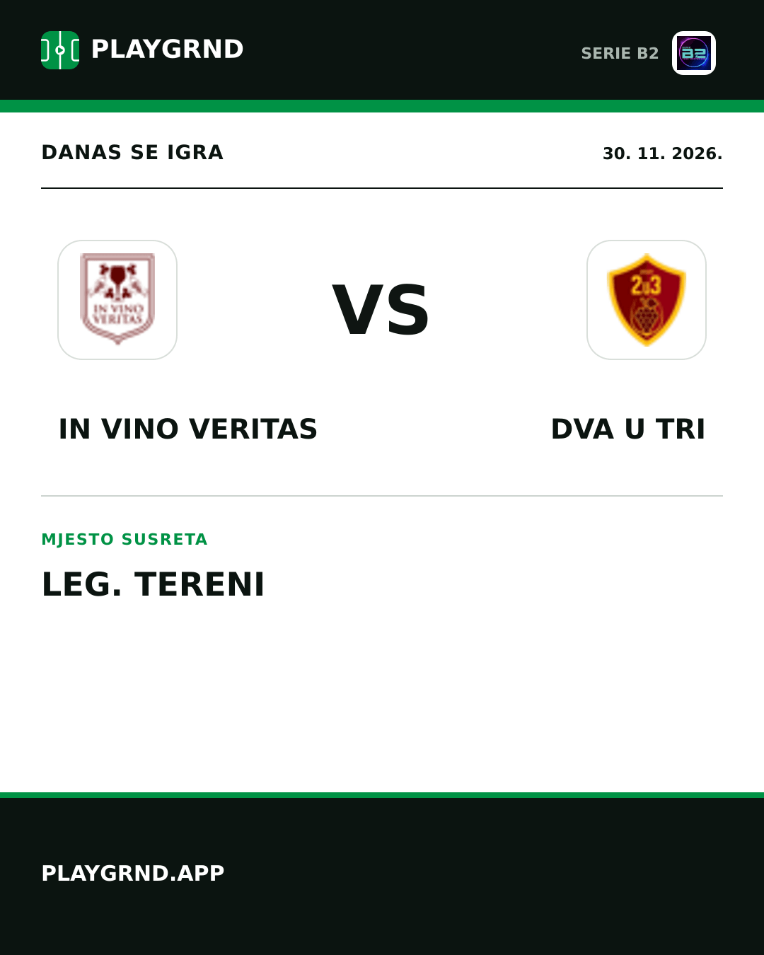 Instagram slika: IN Vino Veritas vs Dva U Tri