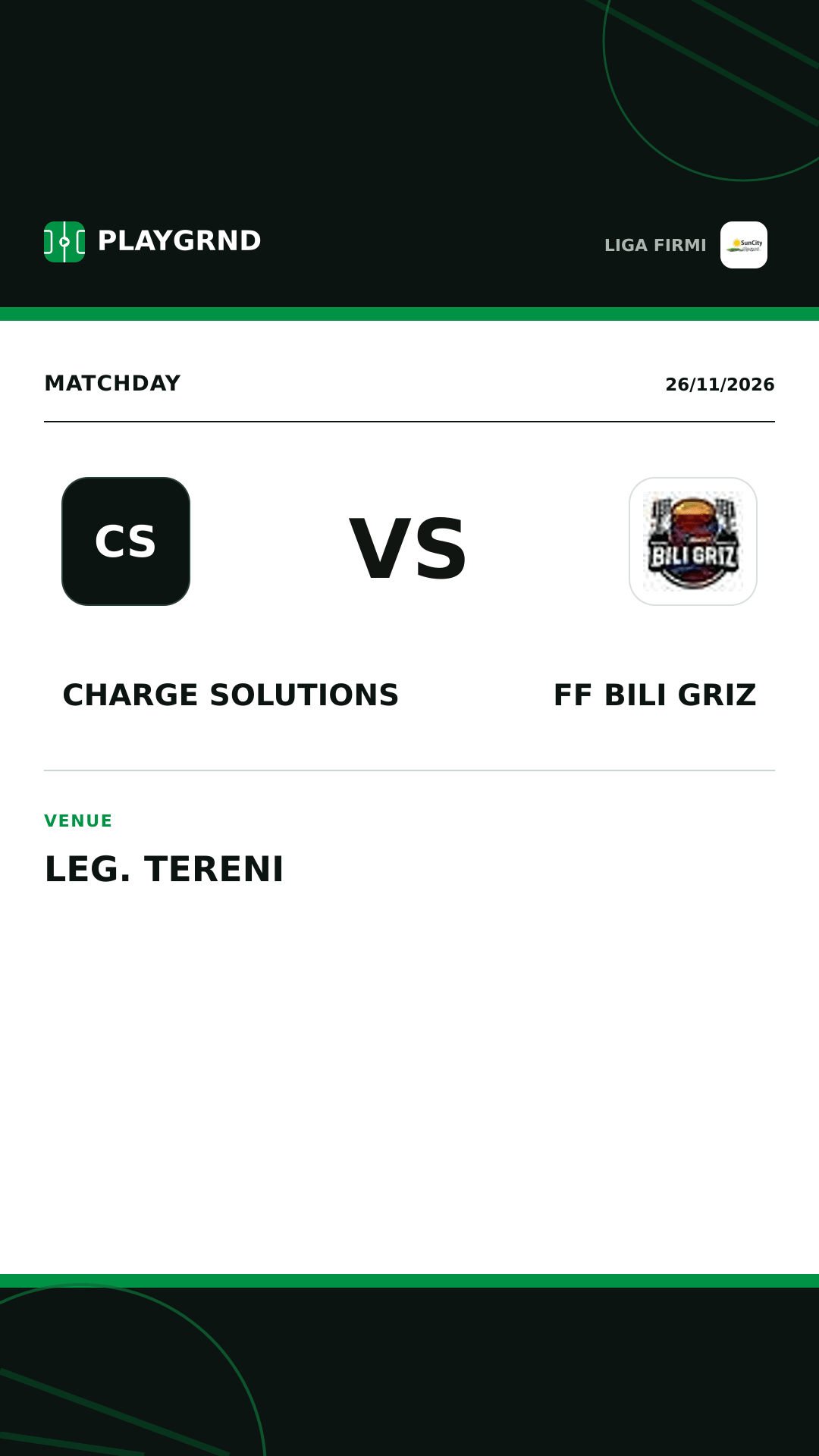 Instagram artwork: Charge Solutions vs FF Bili Griz