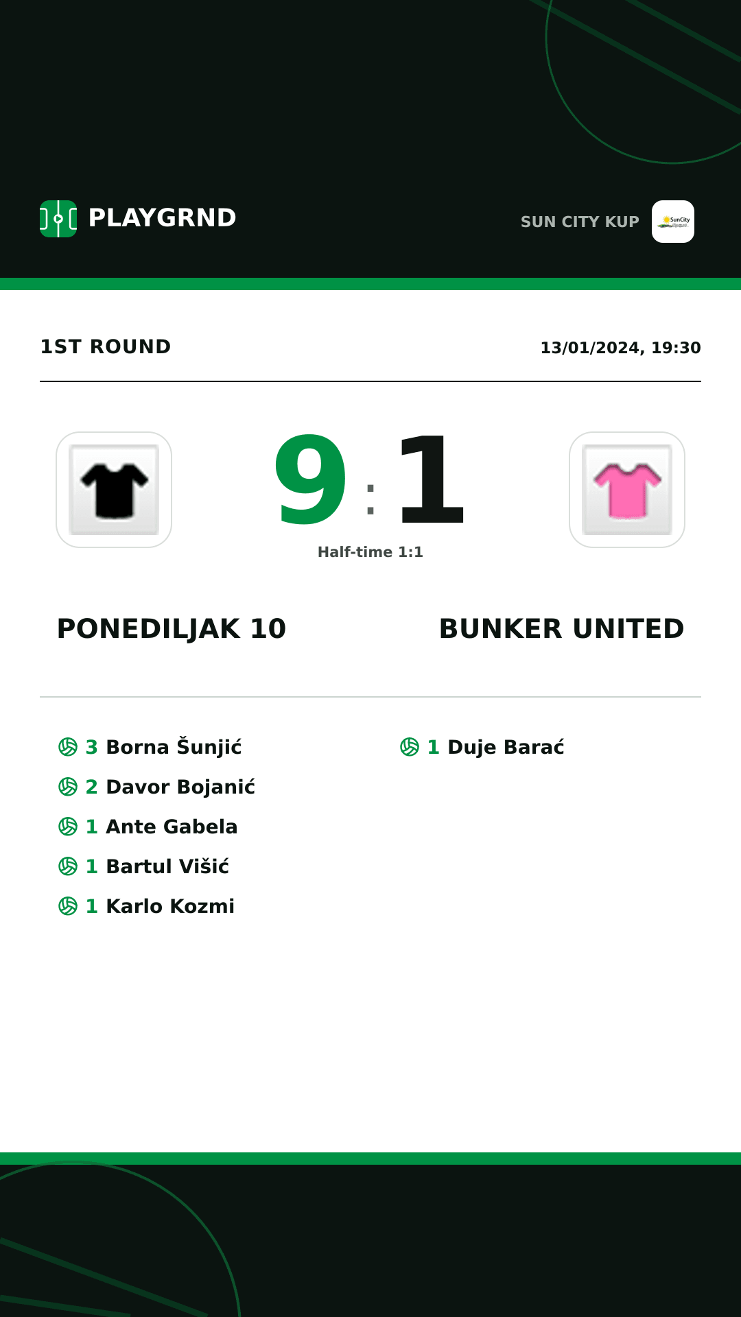 Instagram artwork: Ponediljak 10 9:1 Bunker United