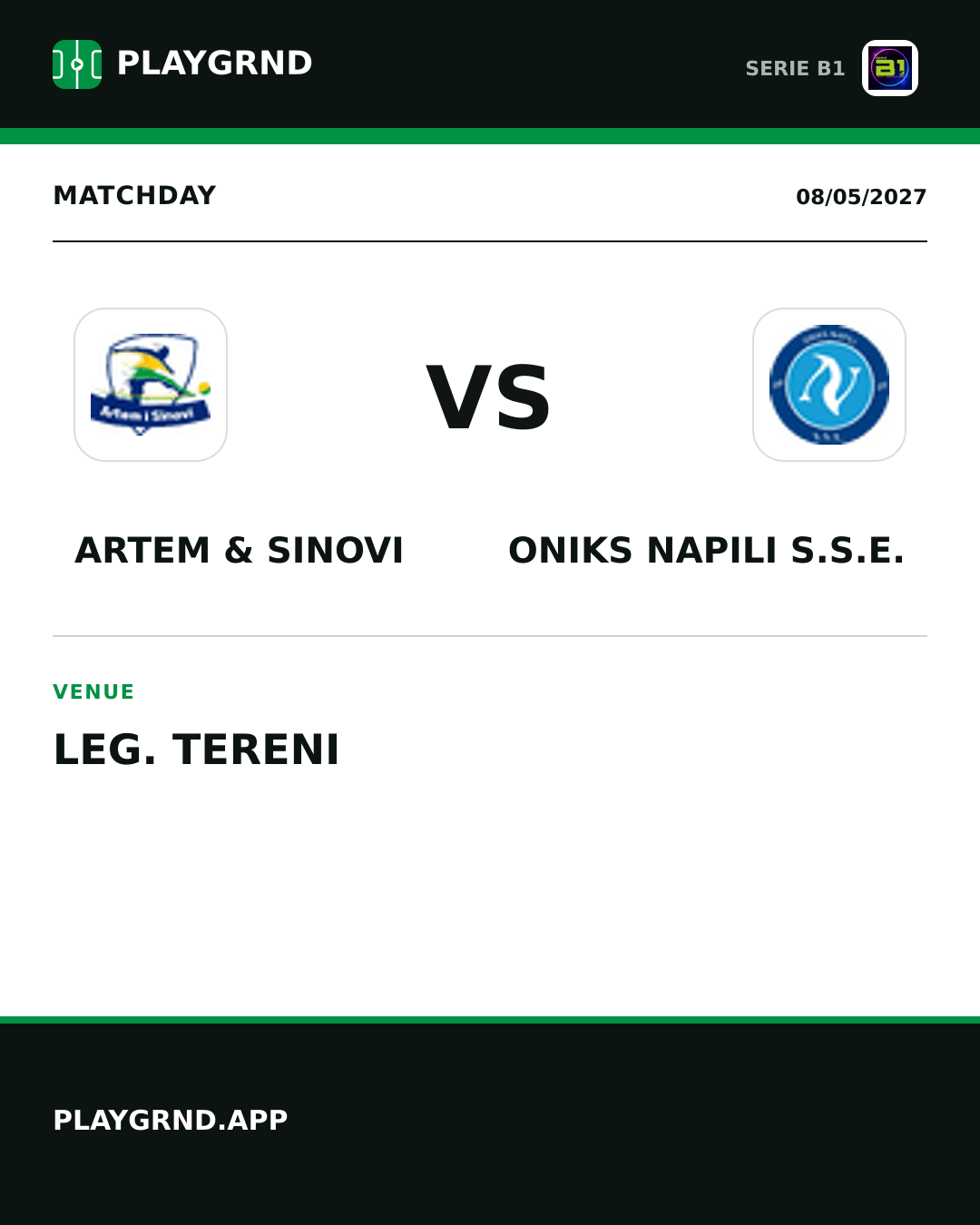 Instagram artwork: Artem & Sinovi vs Oniks Napili S.S.E.