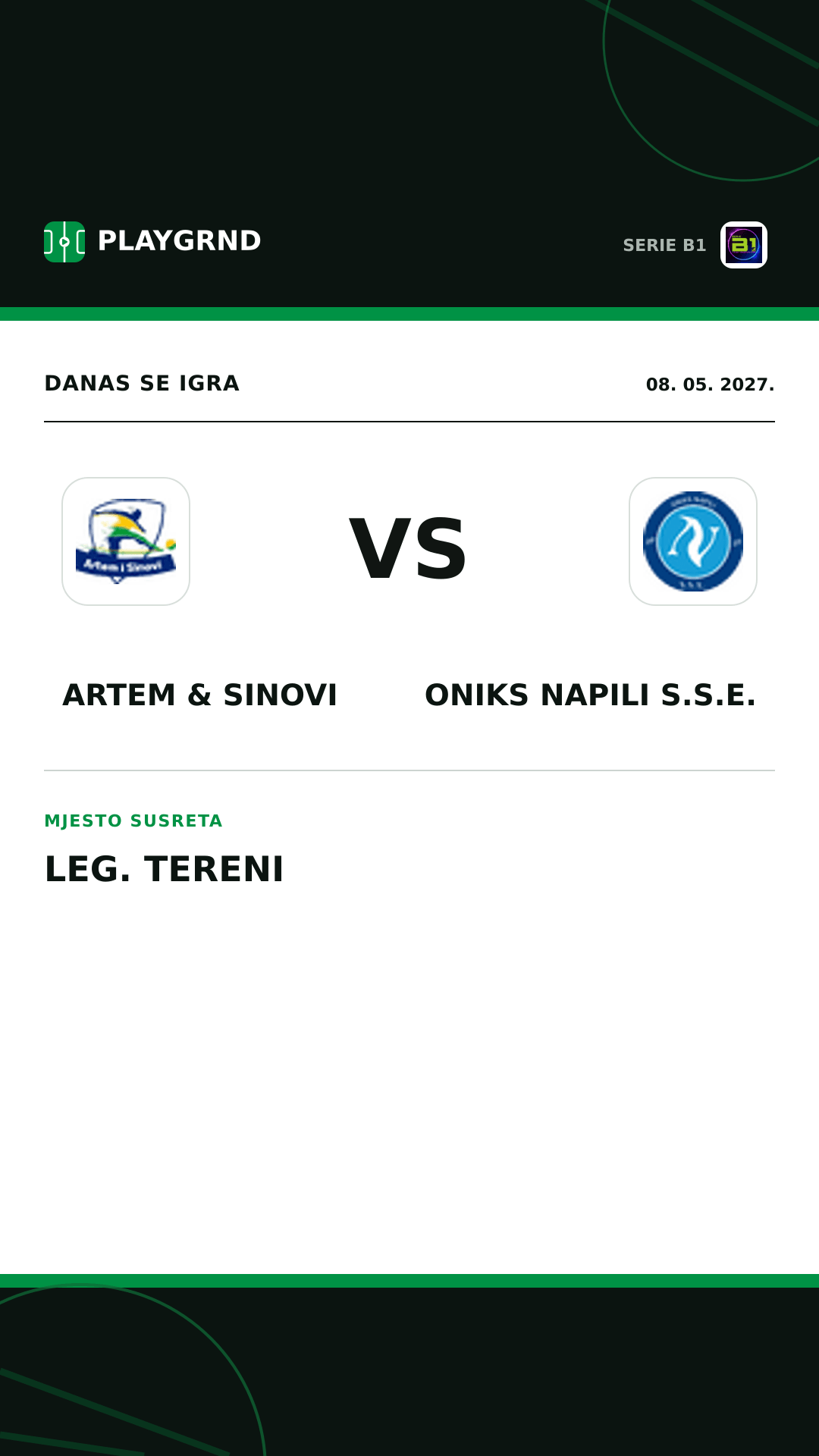 Instagram slika: Artem & Sinovi vs Oniks Napili S.S.E.