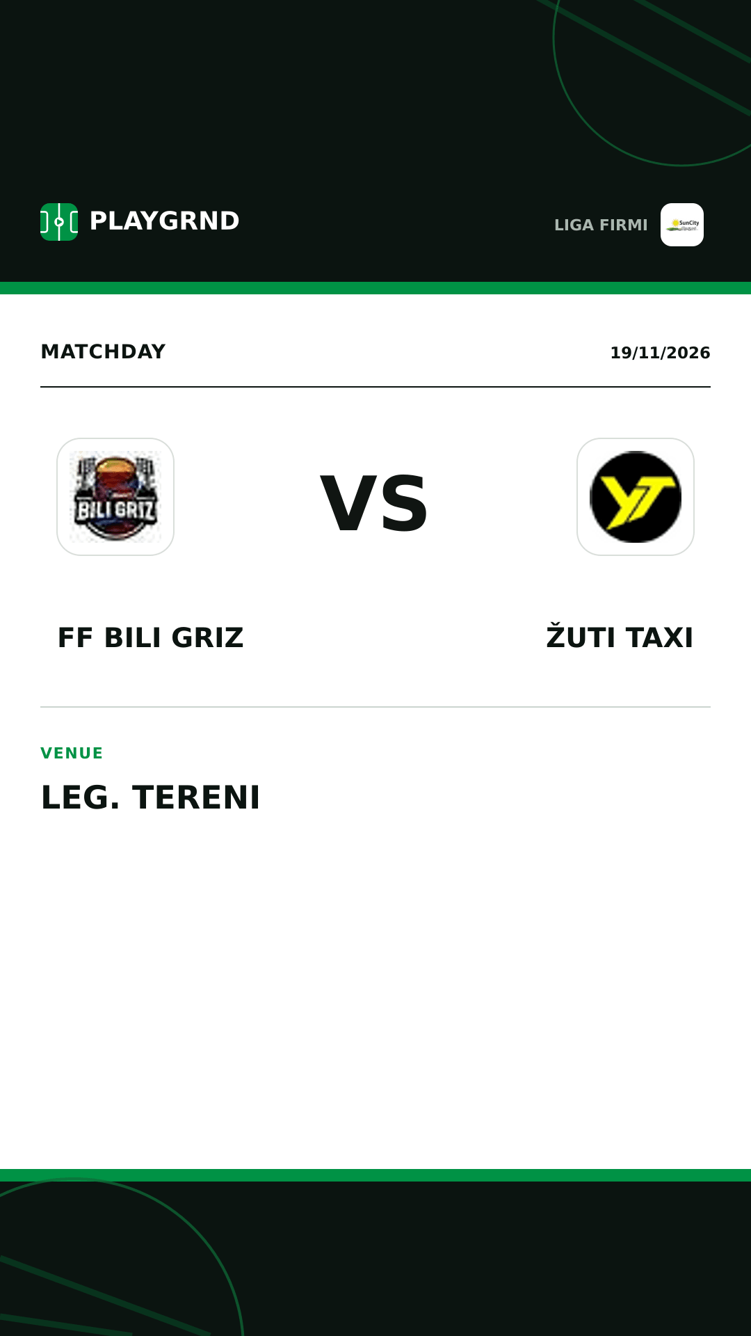Instagram artwork: FF Bili Griz vs Žuti Taxi