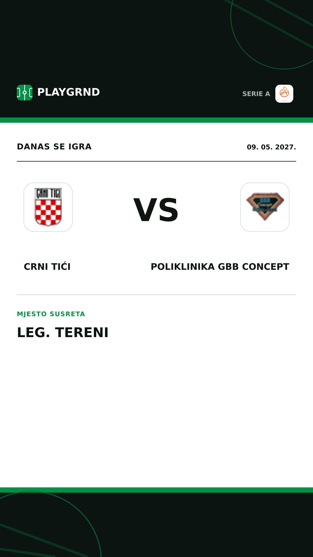 Instagram slika: Crni Tići vs Poliklinika Gbb Concept