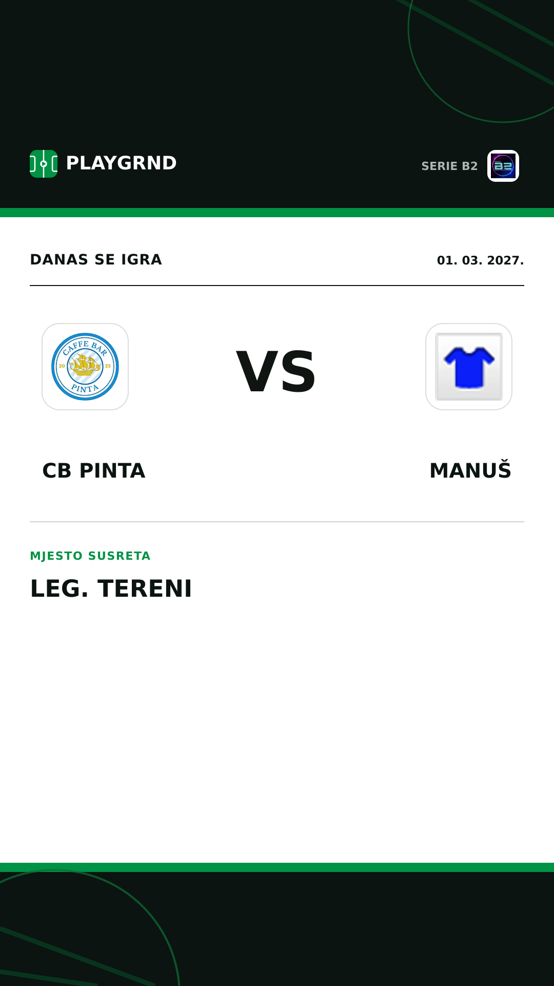 Instagram slika: CB Pinta vs Manuš