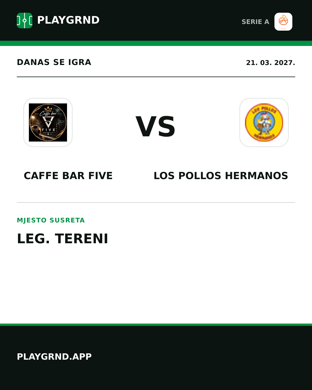 Instagram slika: Caffe Bar Five vs Los Pollos Hermanos