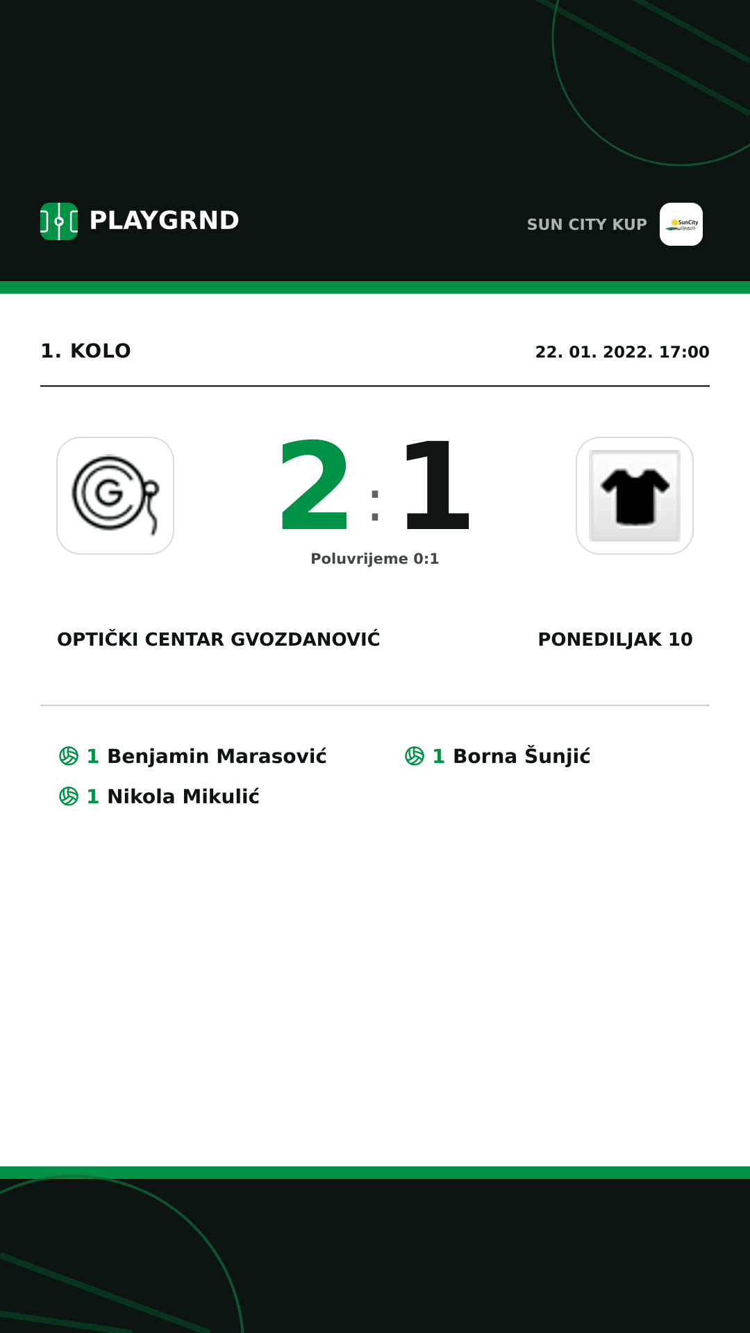 Instagram slika: Optički Centar Gvozdanović 2:1 Ponediljak 10