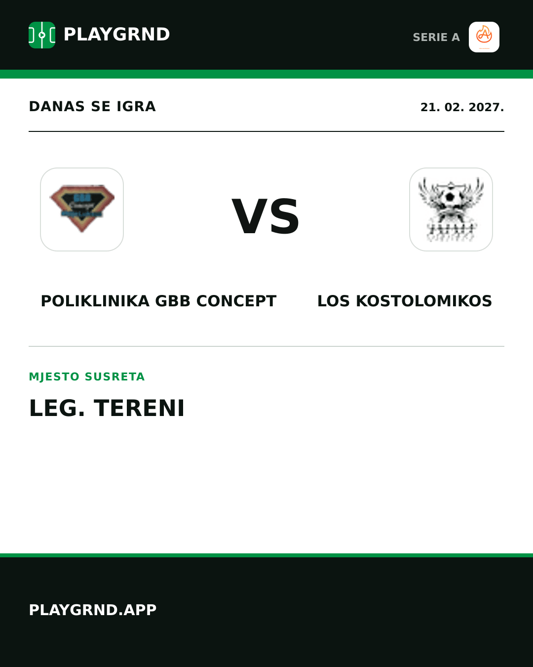 Instagram slika: Poliklinika Gbb Concept vs Los Kostolomikos