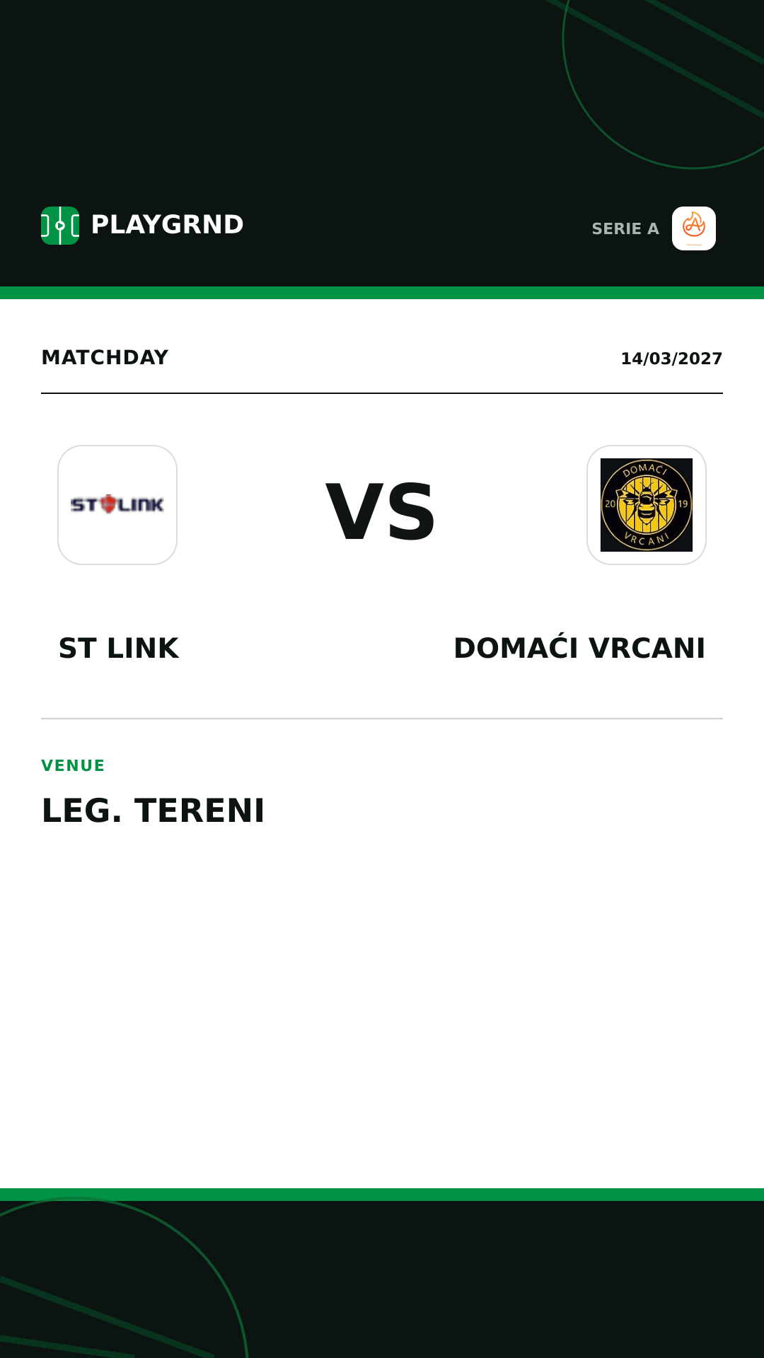 Instagram artwork: ST Link vs Domaći Vrcani