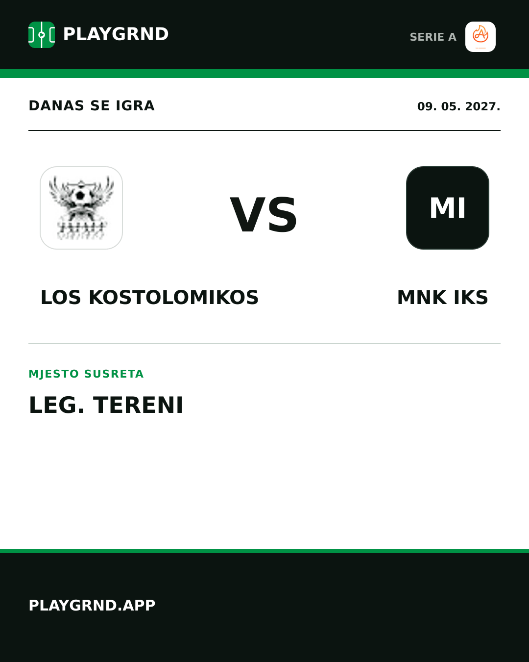 Instagram slika: Los Kostolomikos vs Alla Vittoria