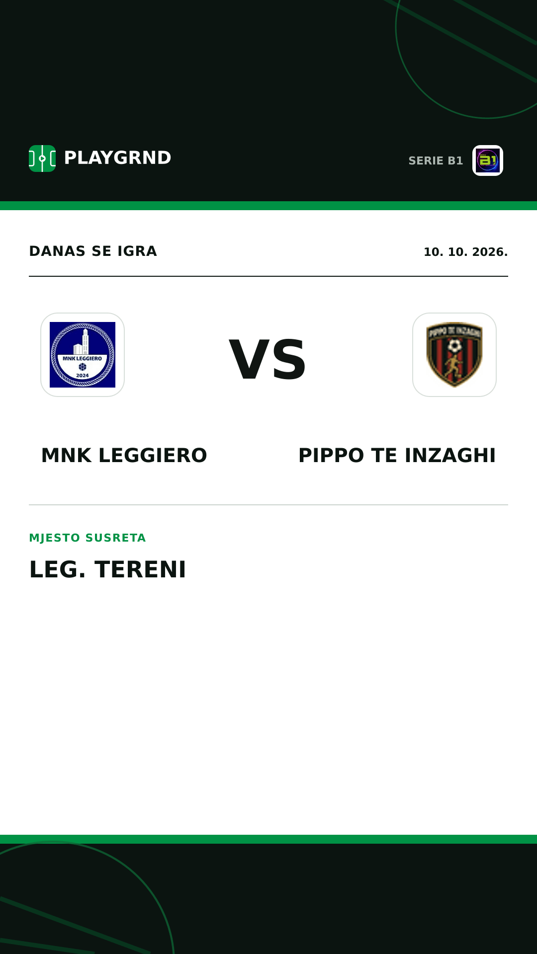Instagram slika: MNK Leggiero vs Pippo TE Inzaghi