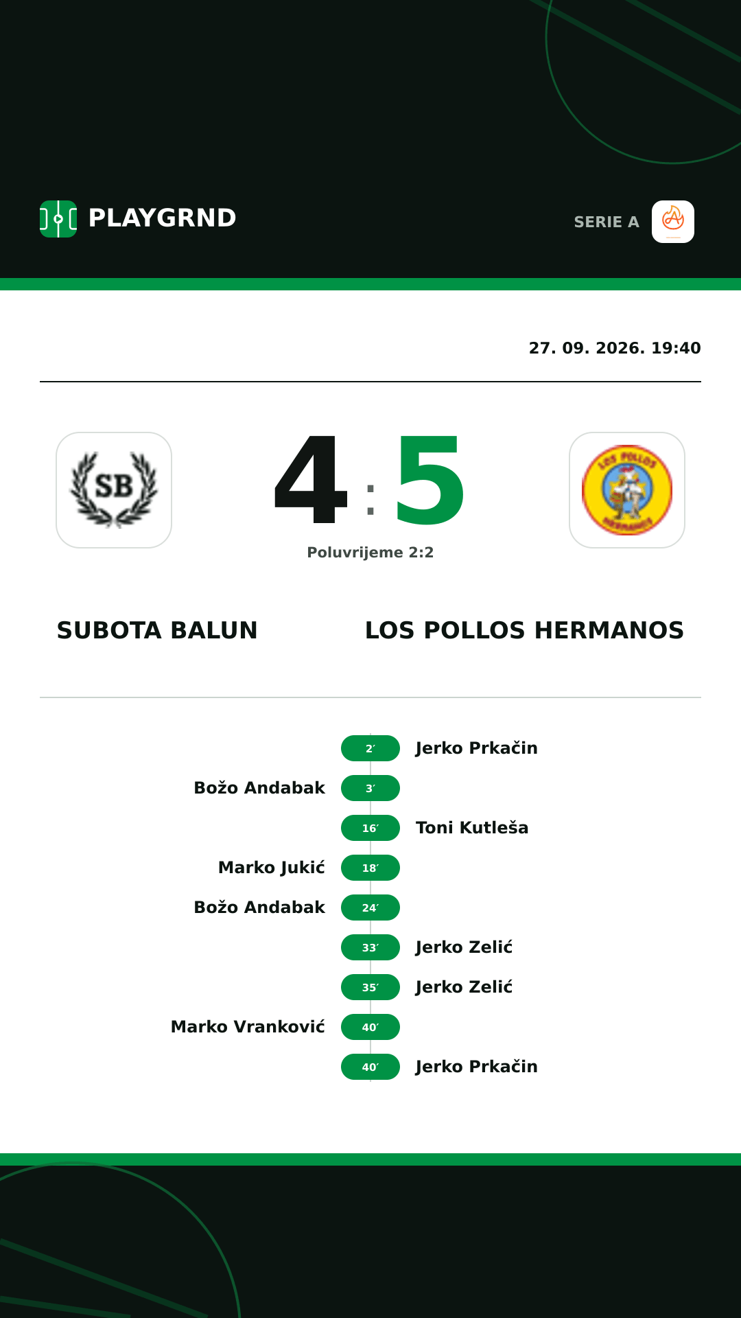 Instagram slika: Subota Balun vs Los Pollos Hermanos