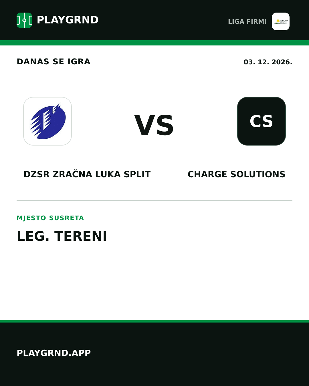 Instagram slika: DZSR Zračna Luka Split vs Charge Solutions
