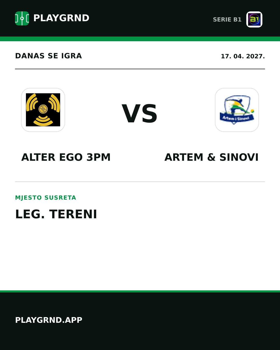 Instagram slika: Alter Ego 3PM vs Artem & Sinovi