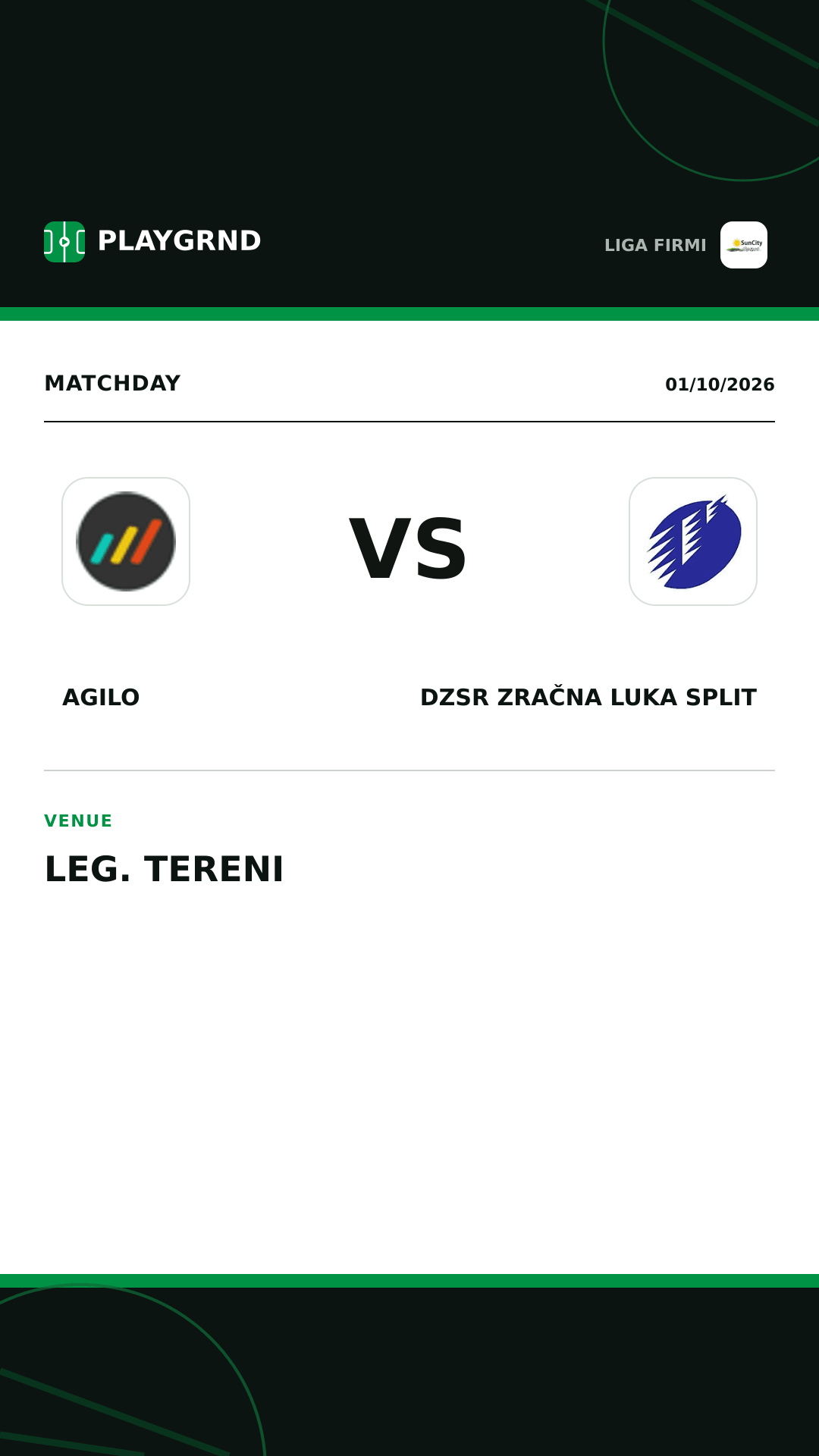 Instagram artwork: Agilo vs DZSR Zračna Luka Split