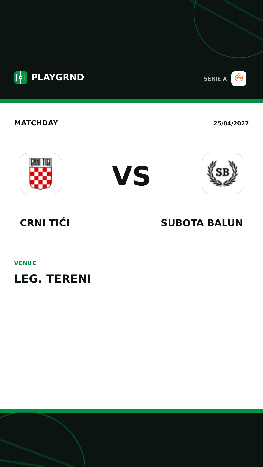 Instagram artwork: Crni Tići vs Subota Balun