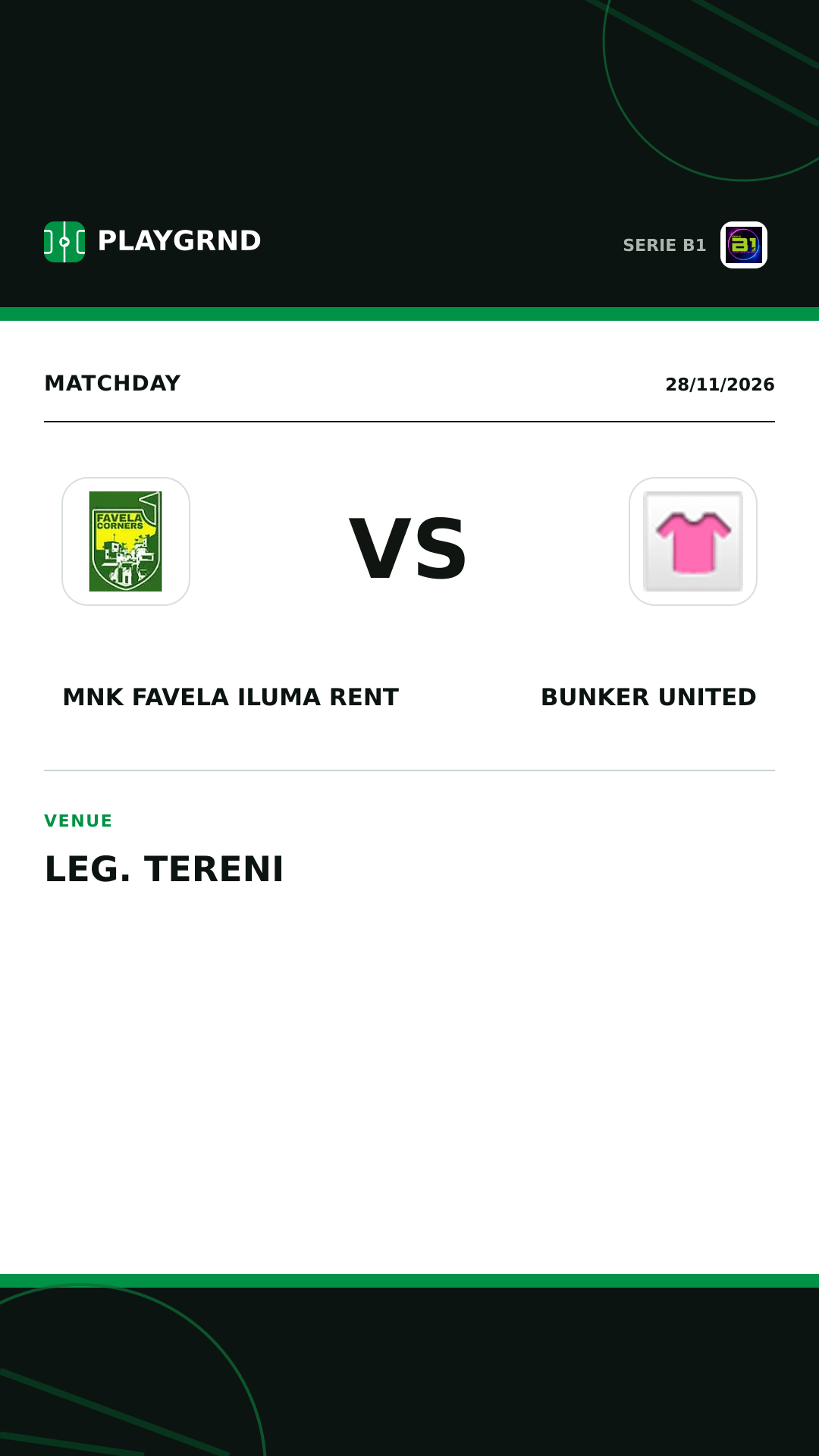 Instagram artwork: MNK Favela Iluma Rent vs Bunker United
