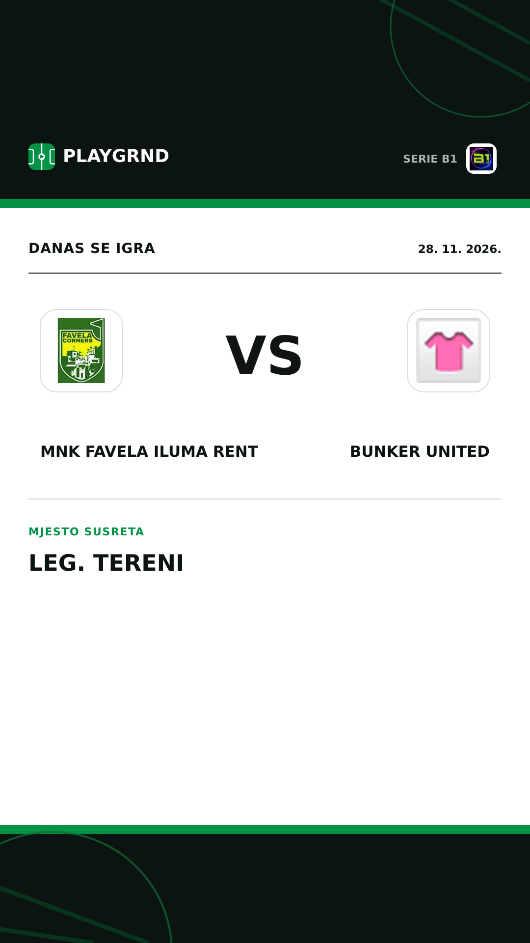 Instagram slika: MNK Favela Iluma Rent vs Bunker United