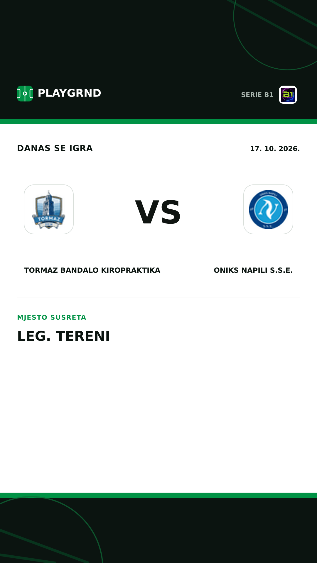 Instagram slika: Tormaz Bandalo Kiropraktika vs Oniks Napili S.S.E.