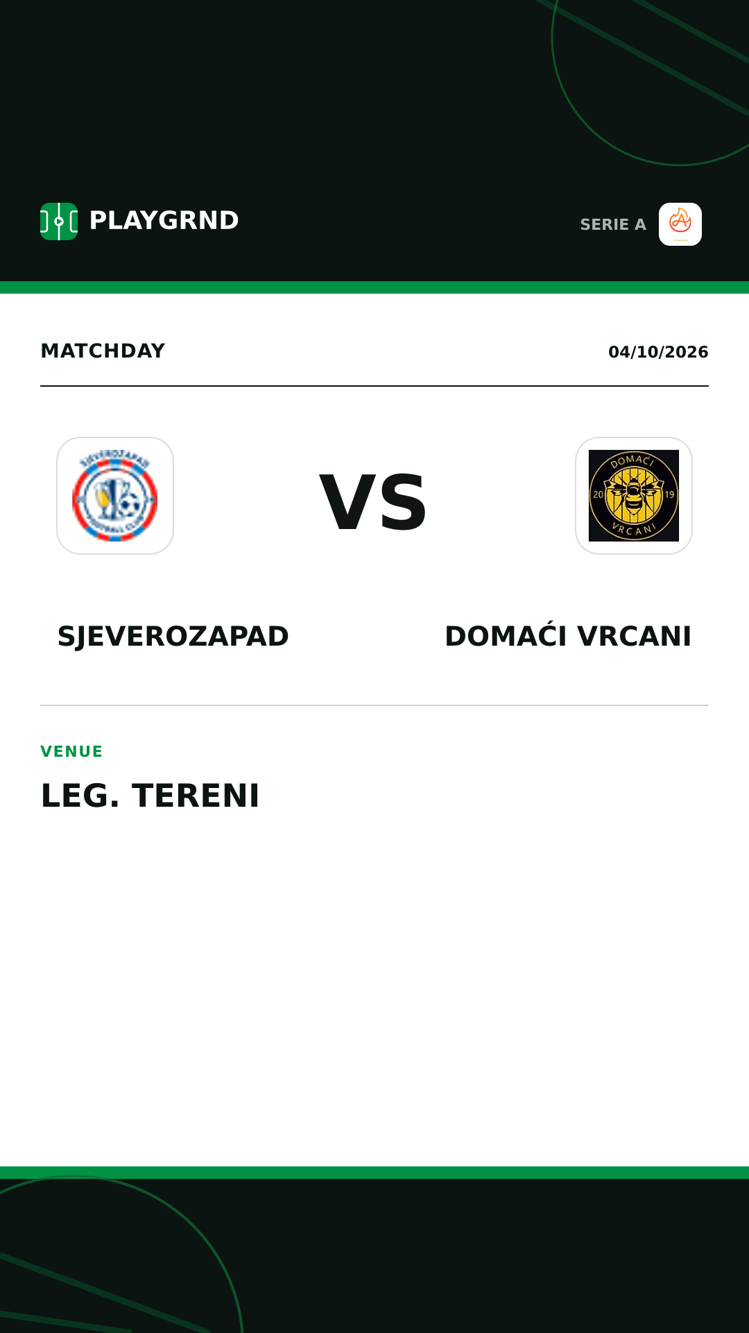 Instagram artwork: Sjeverozapad vs Domaći Vrcani
