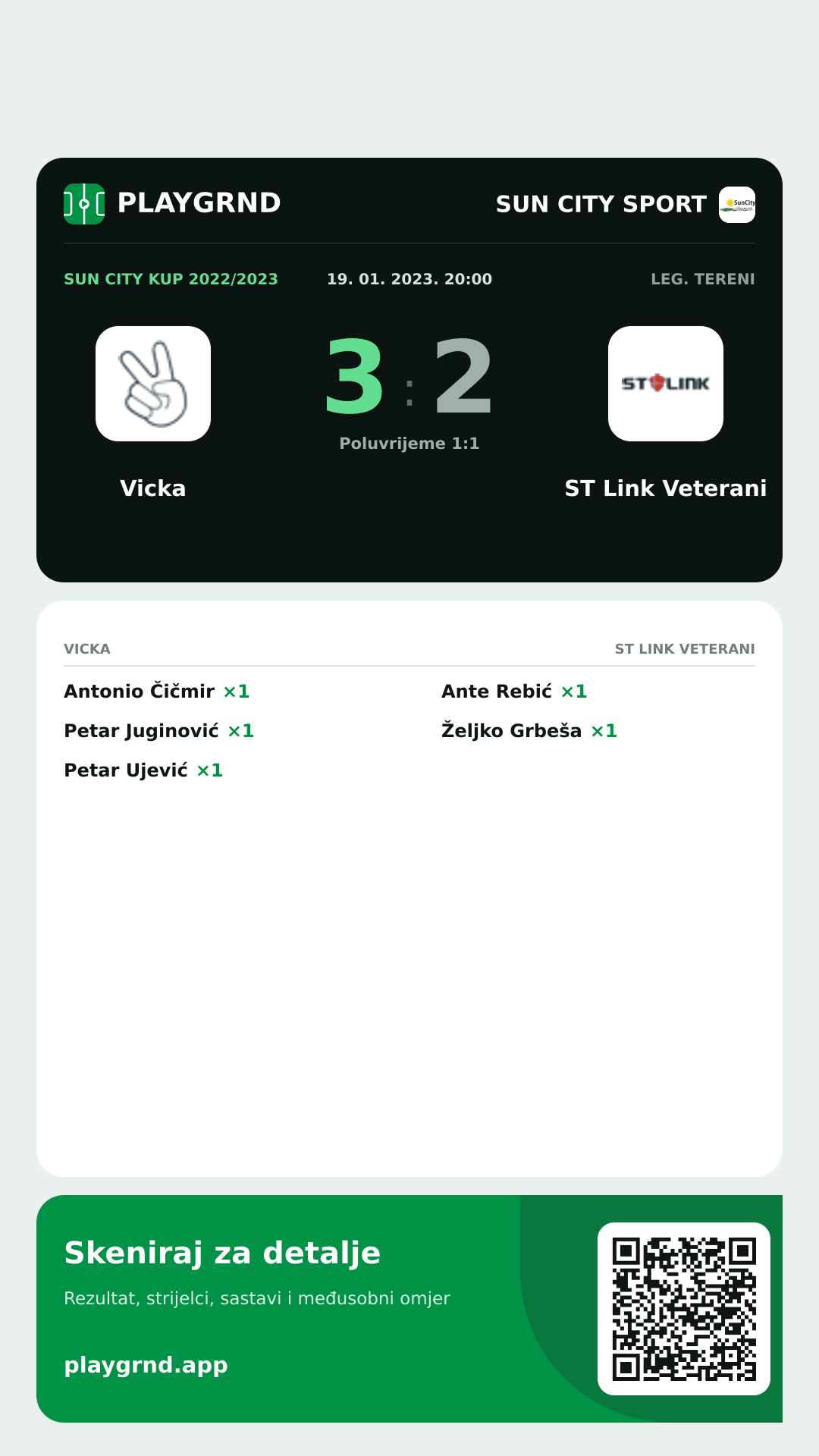 Story slika: Vicka 3:2 ST Link Veterani