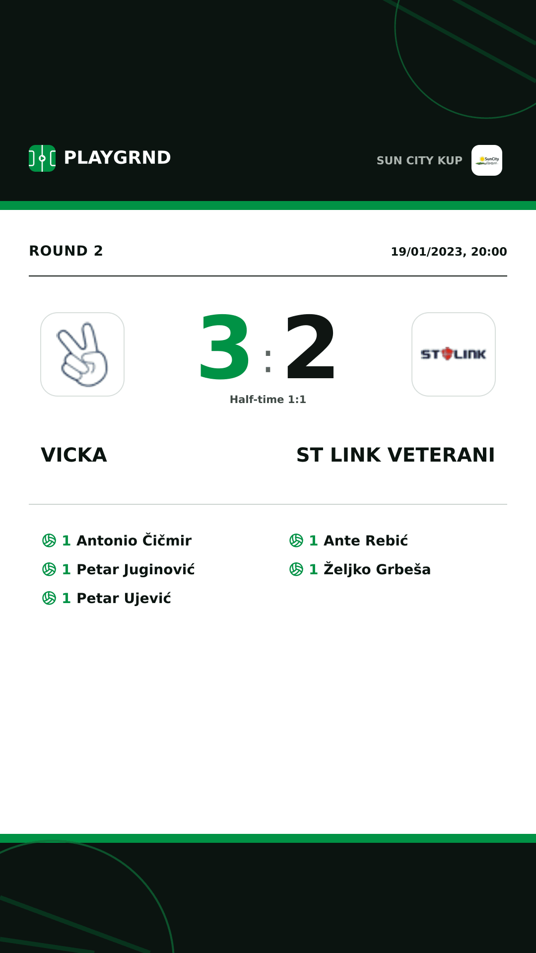 Instagram artwork: Vicka 3:2 ST Link Veterani