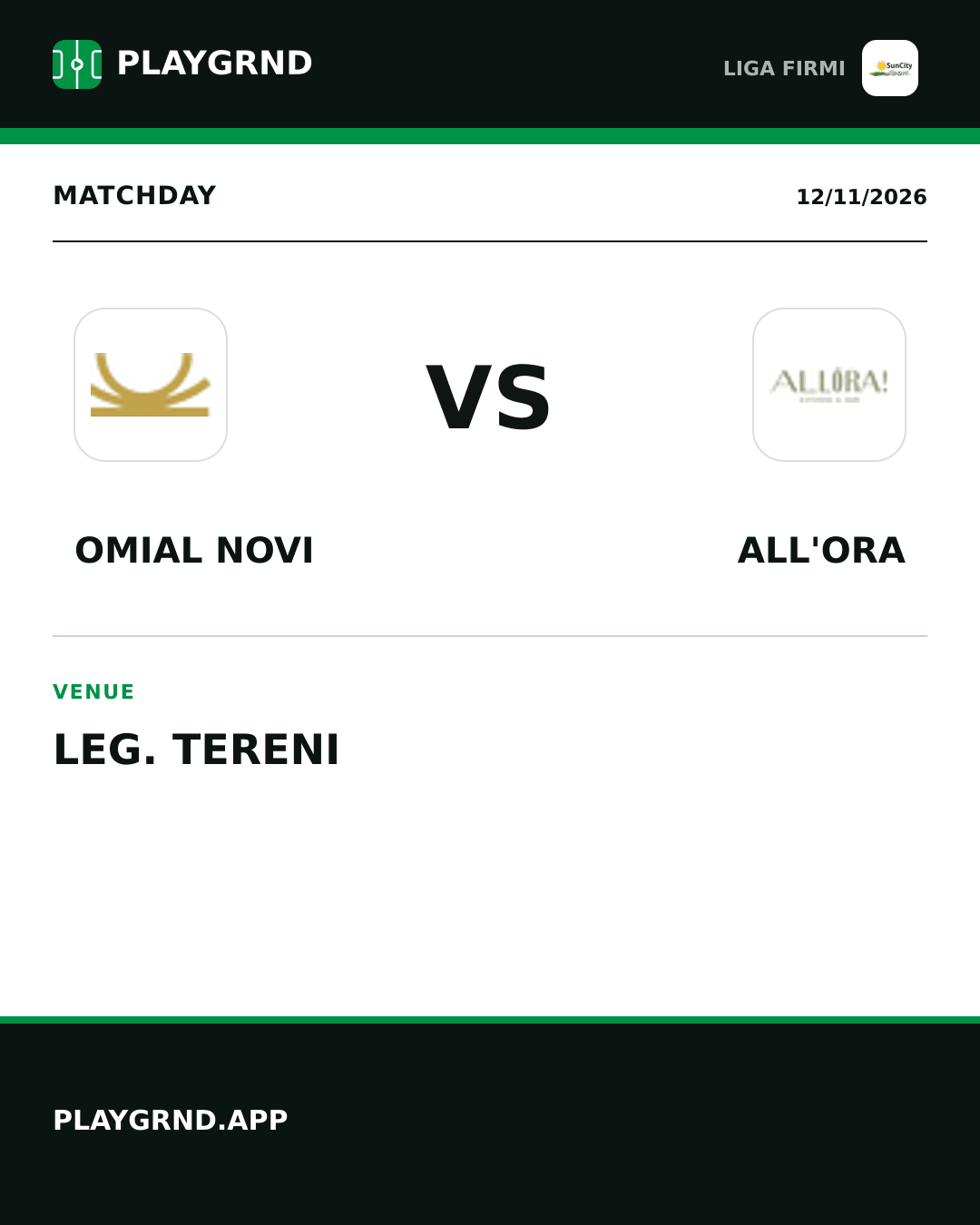 Instagram artwork: Omial Novi vs All'Ora
