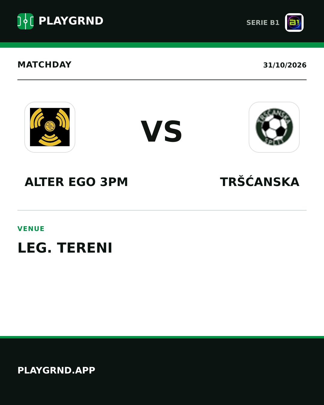 Instagram artwork: Alter Ego 3PM vs Tršćanska